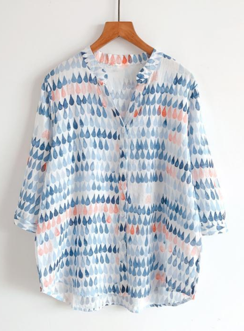 Blue Cotton Tunic for Women