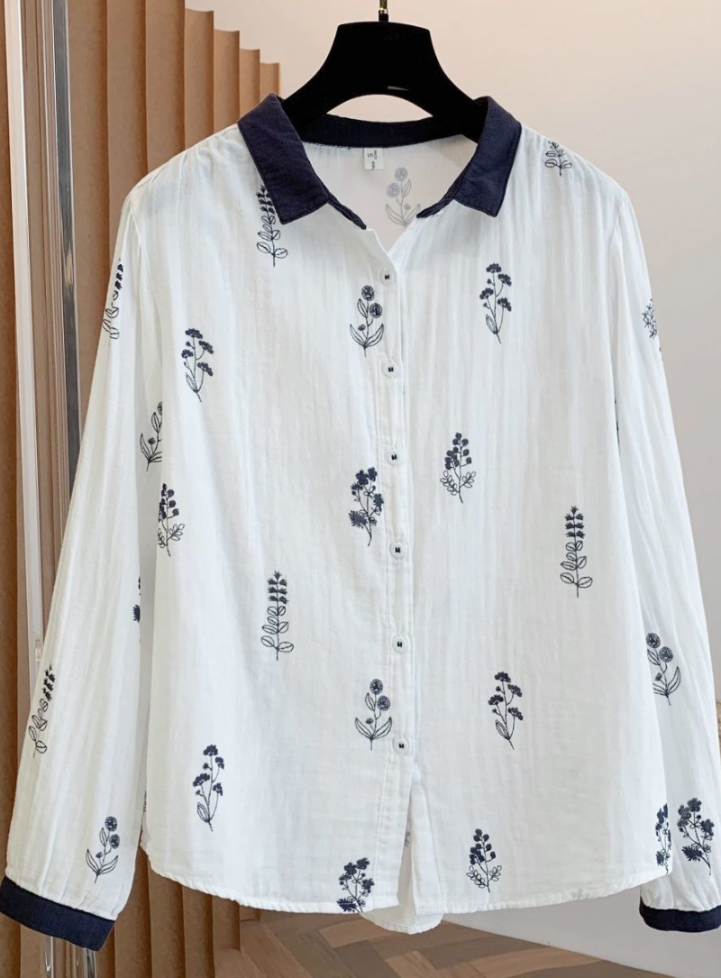 White Pure Cotton Full Sleeve Shirt
