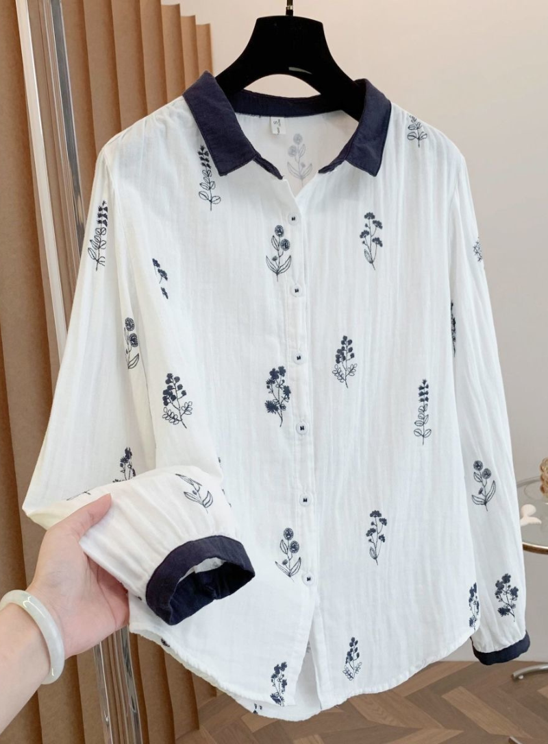 White Pure Cotton Full Sleeve Shirt