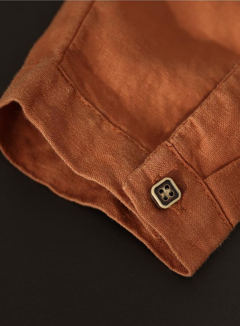Rust Embroidery Shirt for Women