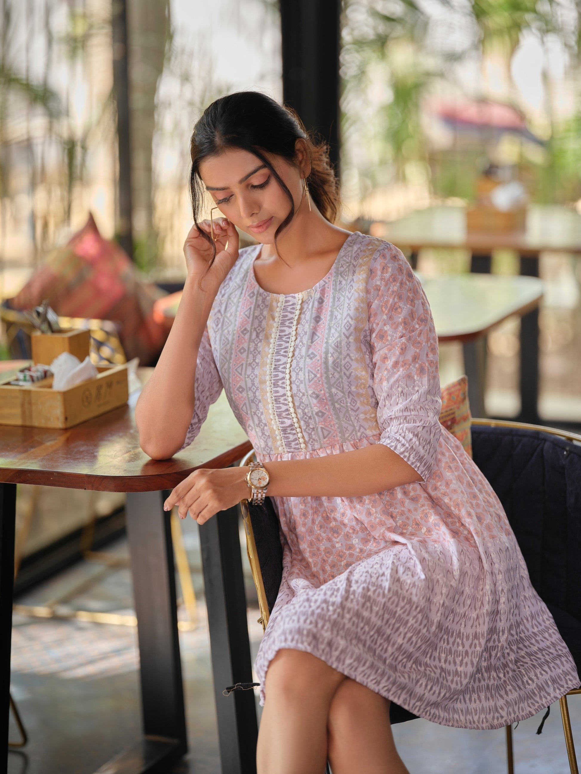 Printed Fit & Flare Tunic for Women