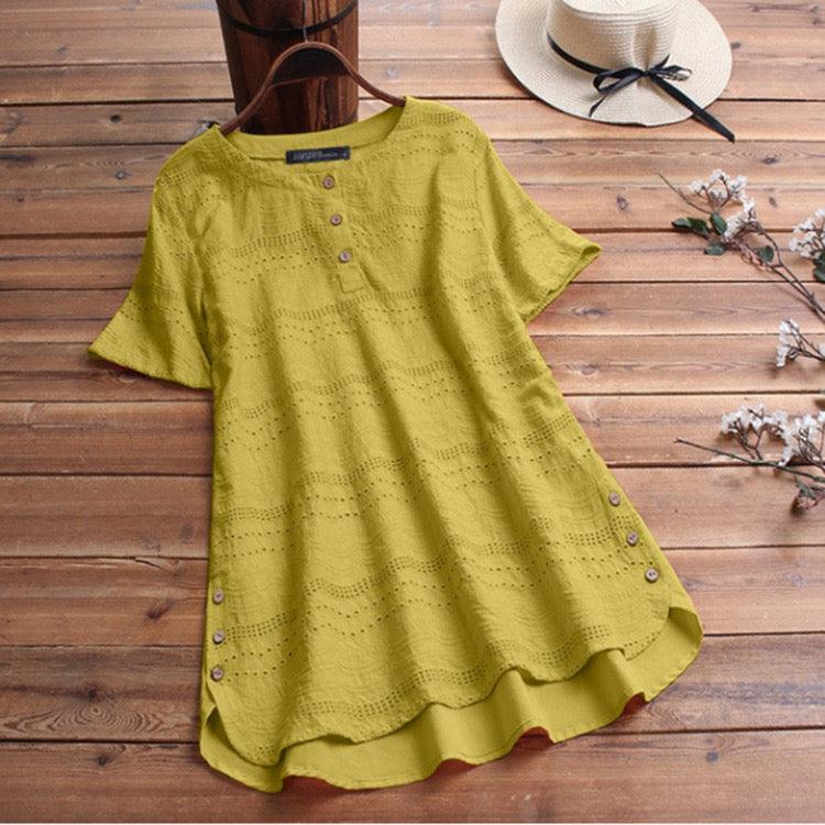Ethnic Heavy Chikankari Mustard Tunic For Women