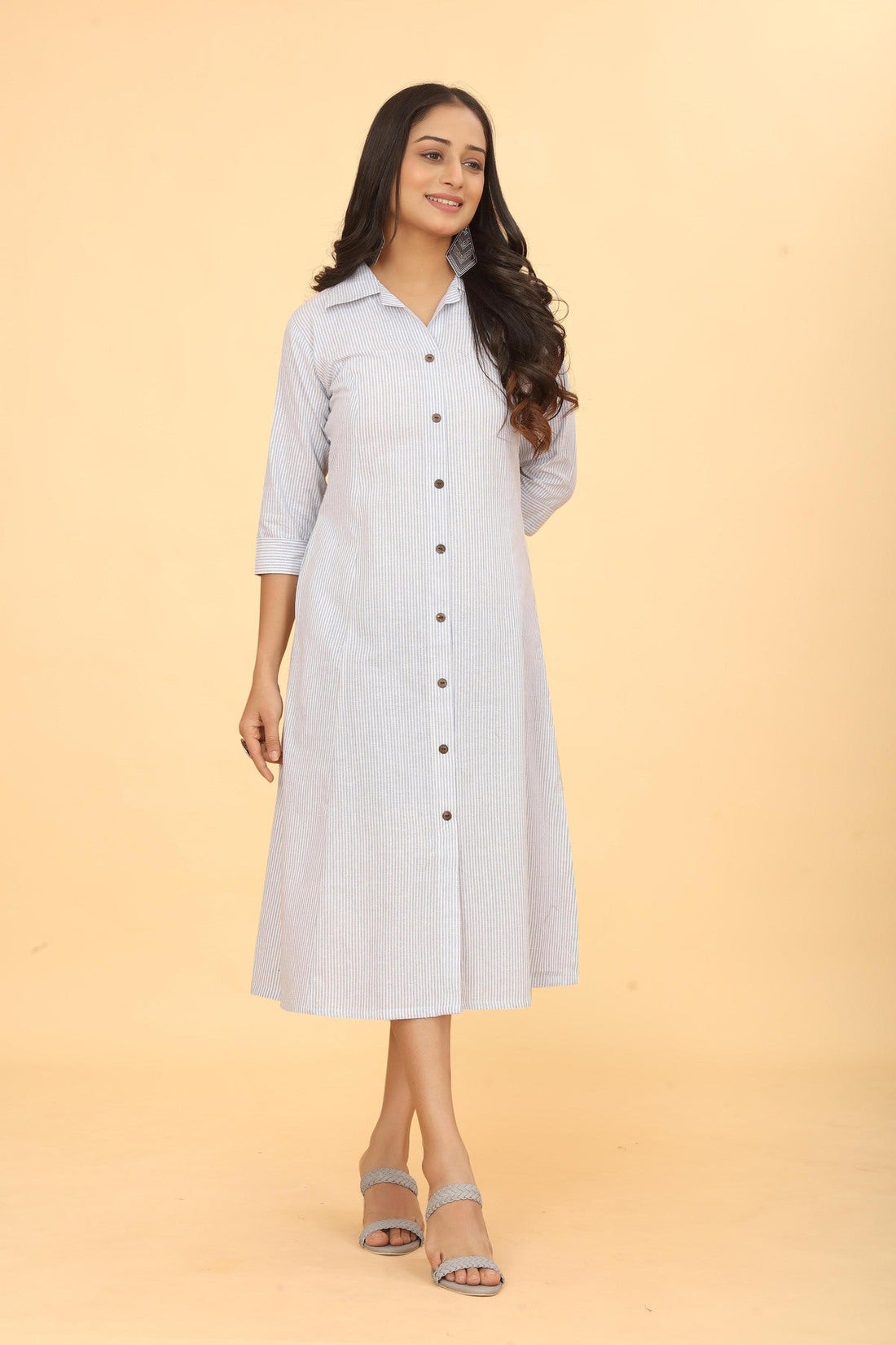 Stylish Casual Wear Trendy White A-Line Dress for Women