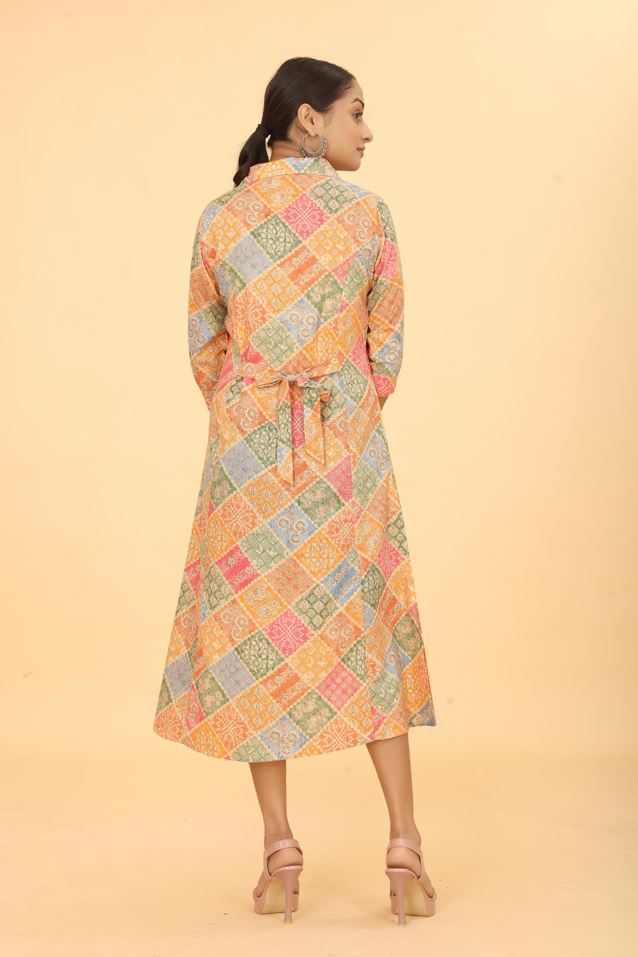 Trendy Orange A-Line Dress for Women | Stylish Casual Wear