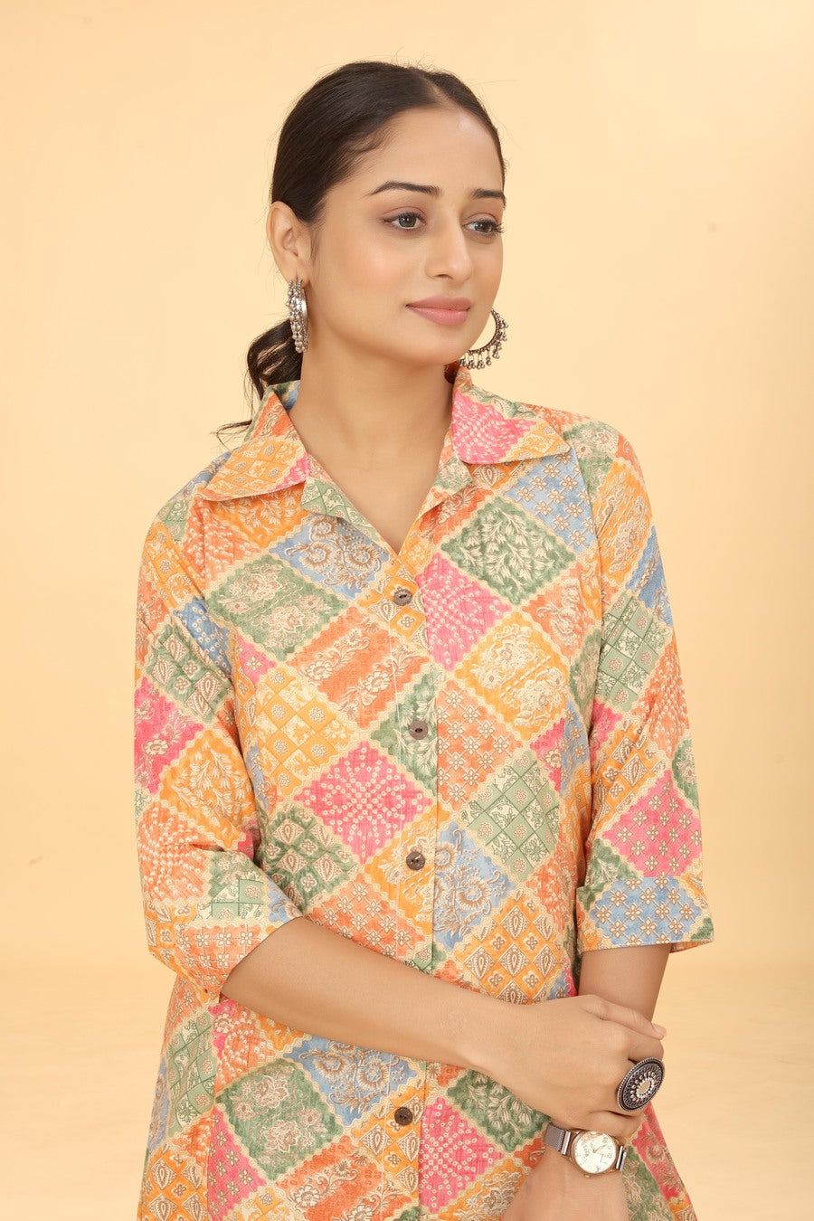 A-line Orange Dress