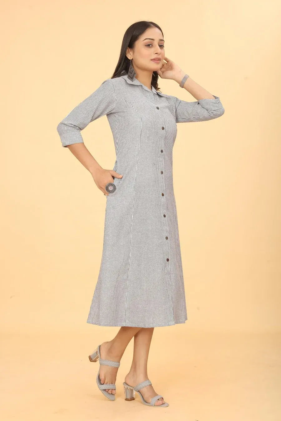 A-line Gray Women Dress