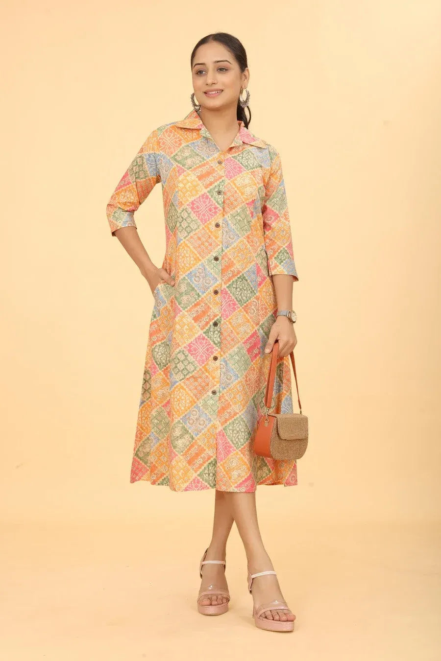 A-line Orange Women Dress