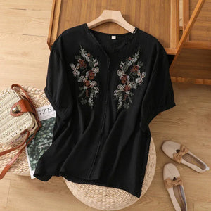 Black V-neck Tunic