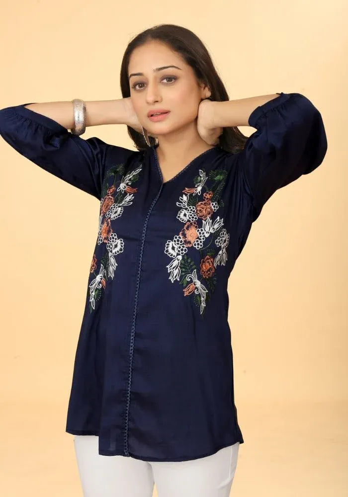 Blue Cotton Top
