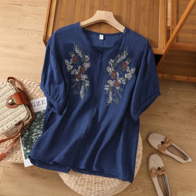 White V-neck Tunic