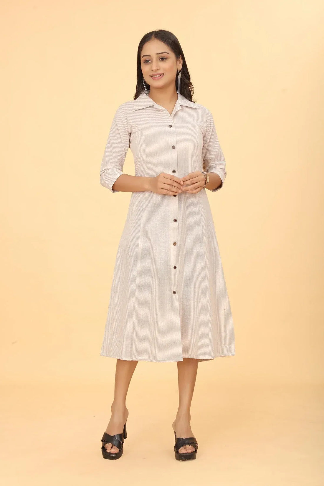 Cream Dress A-line