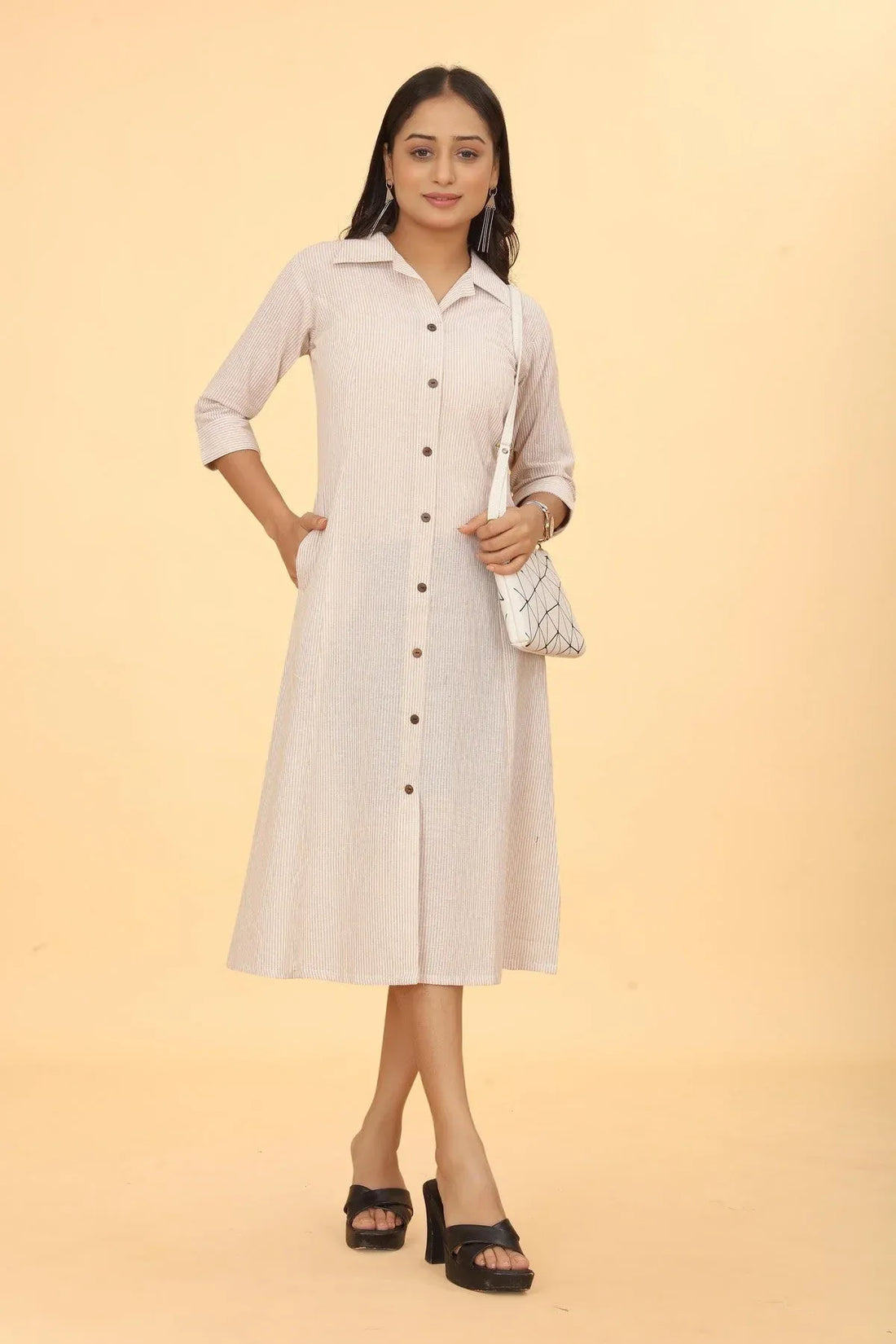Cream Dress A-line