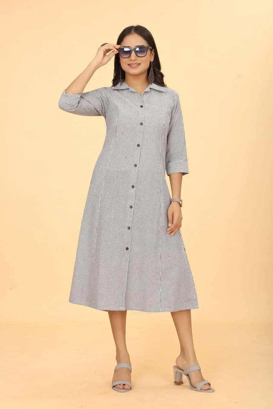 A-line Gray Women Dress