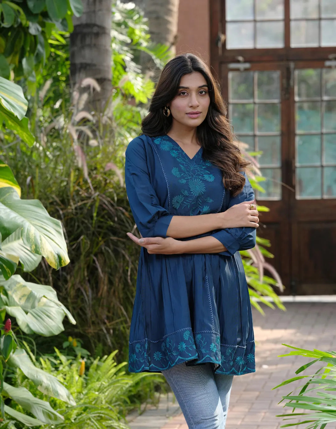 rama floral tunic top
