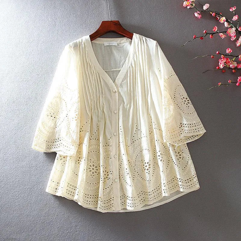 White Chikankari Cotton Top