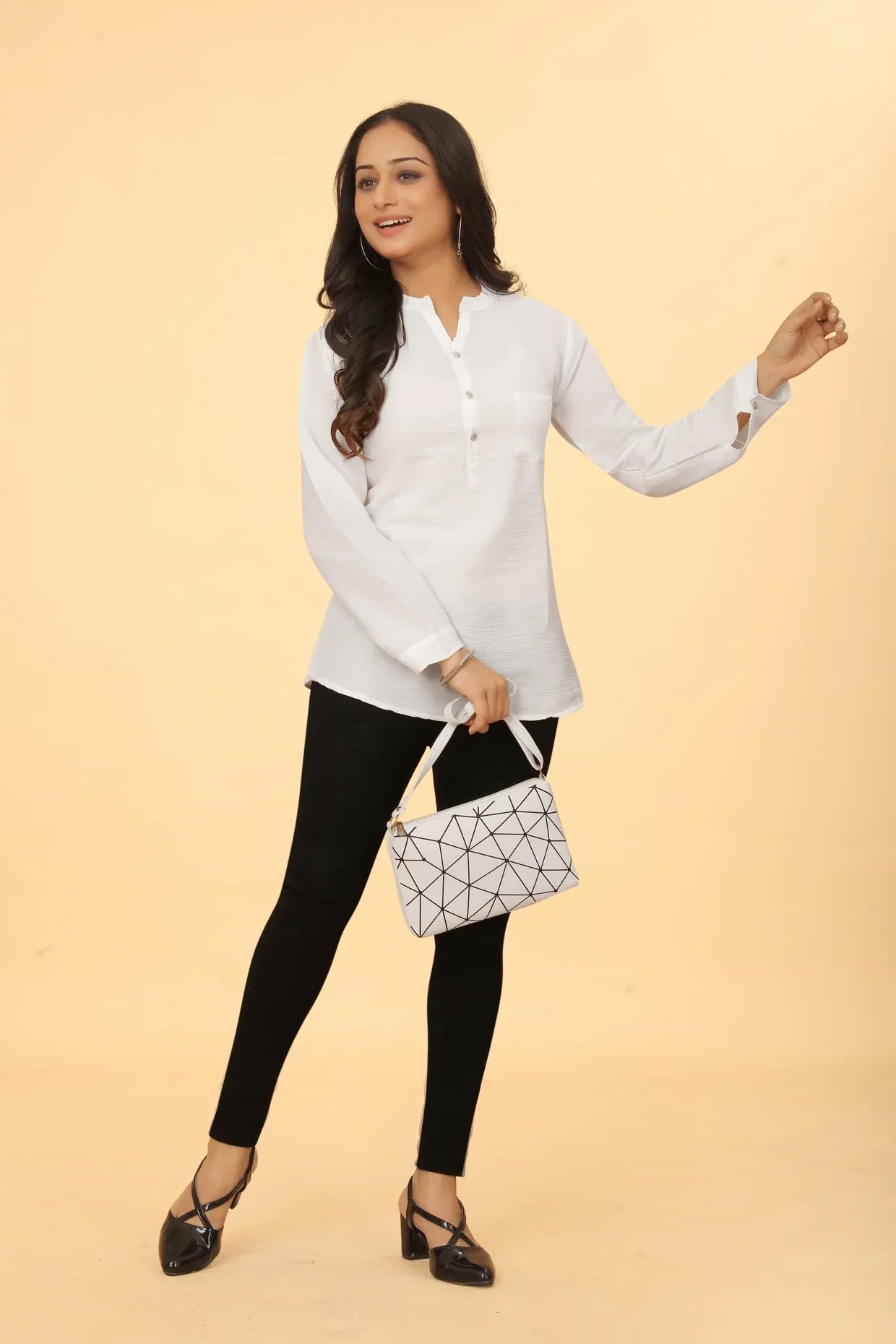White Cotton Women Tunic