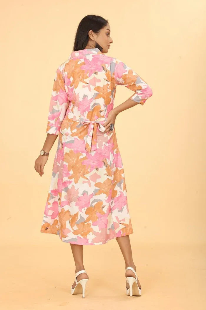 Women Pink A-line Dress