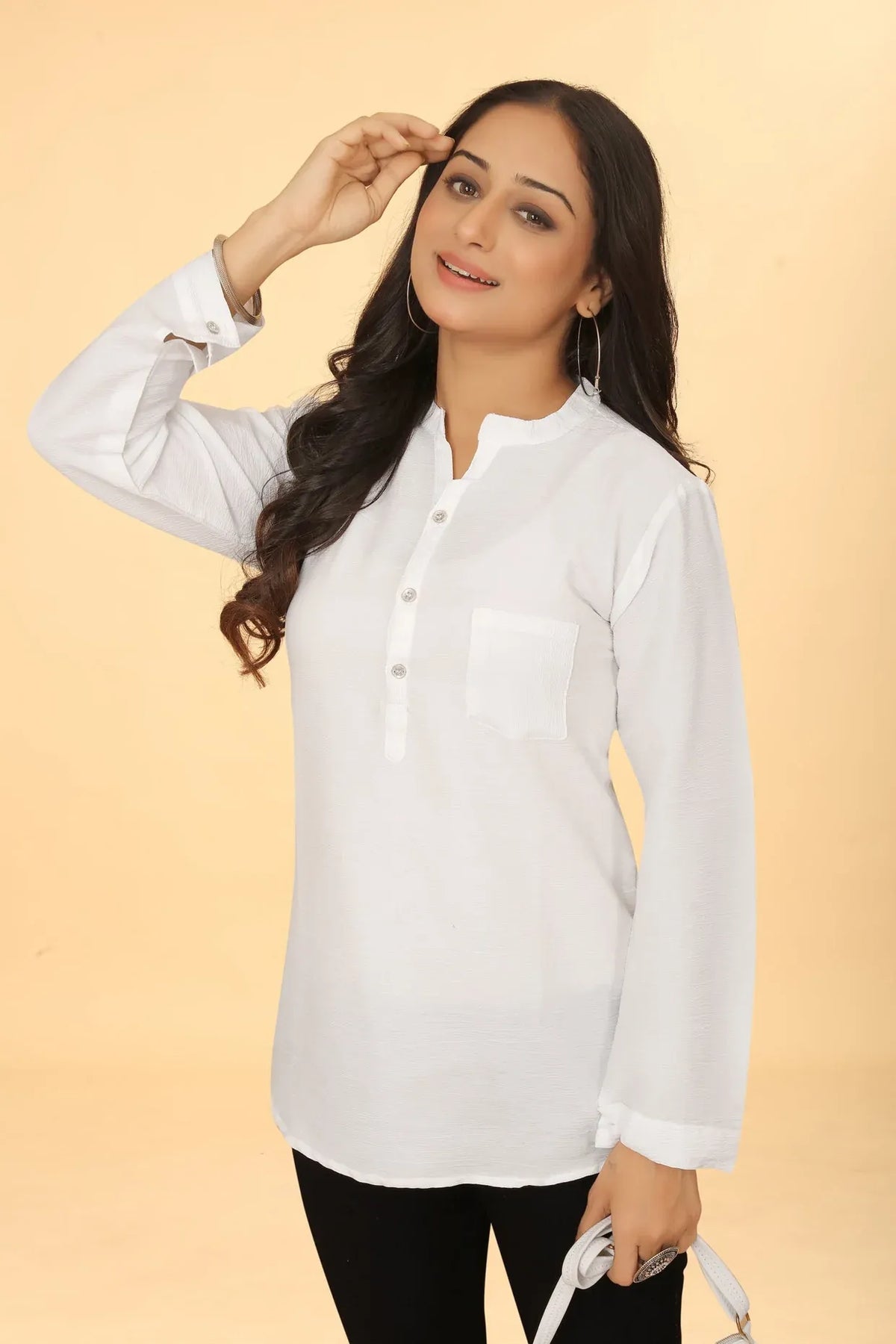Women White Cotton Tunic